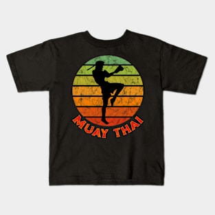 Muay Thai Fighter Kickboxing Boxer Thailand Kids T-Shirt